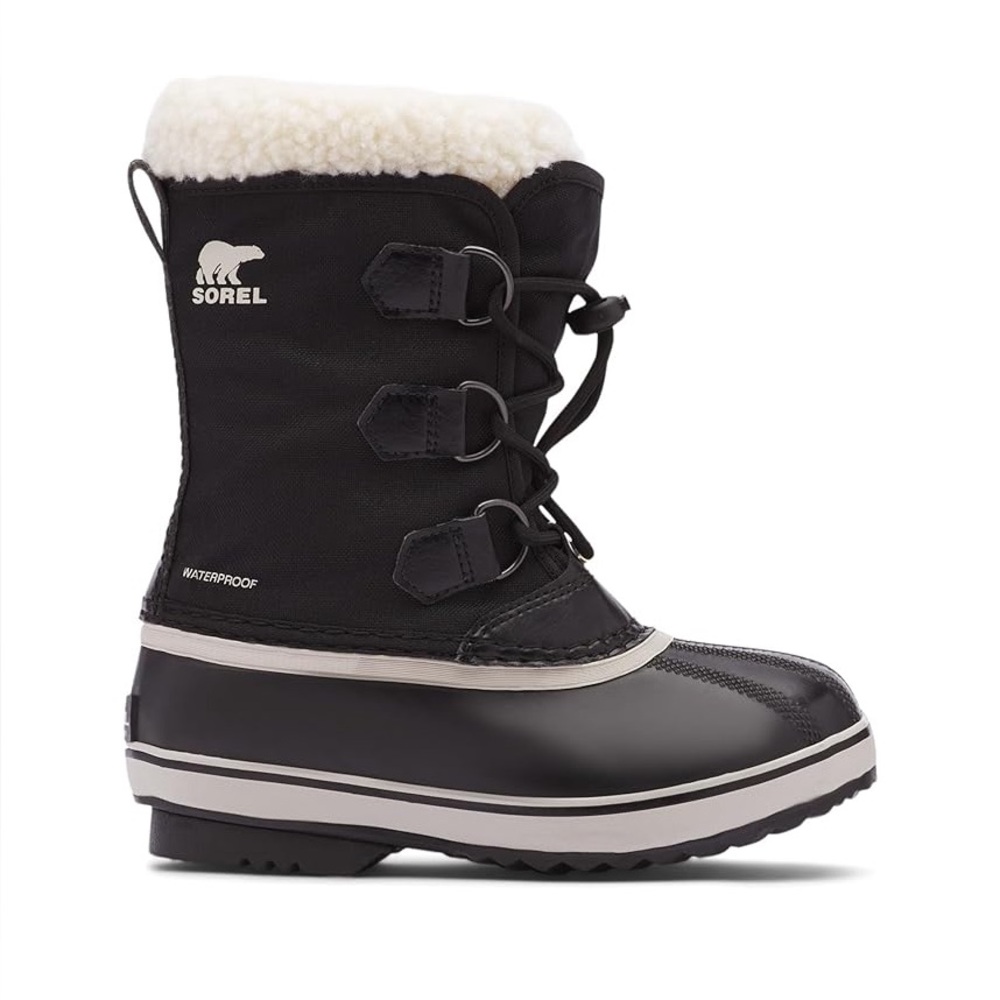 Sorel Black and White Snow Boots